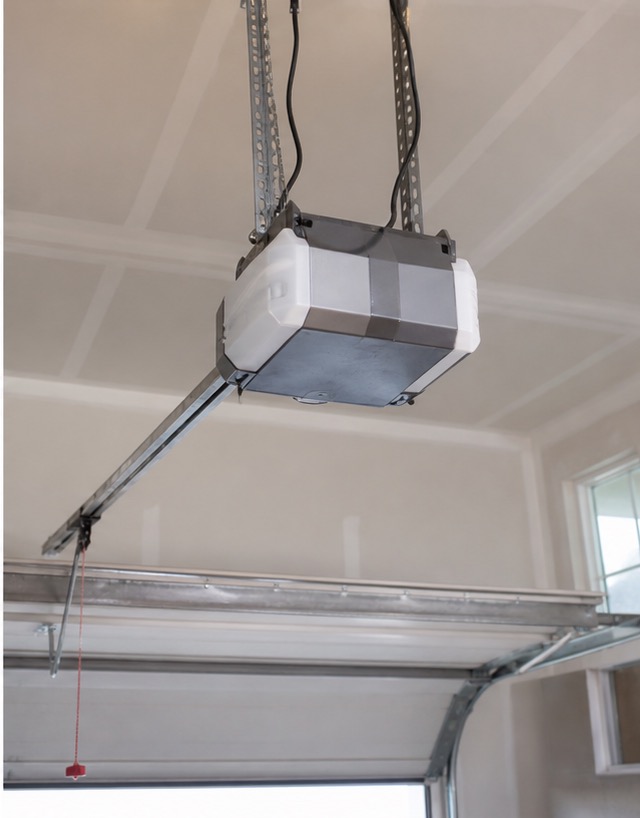 Garage door opener repair detail