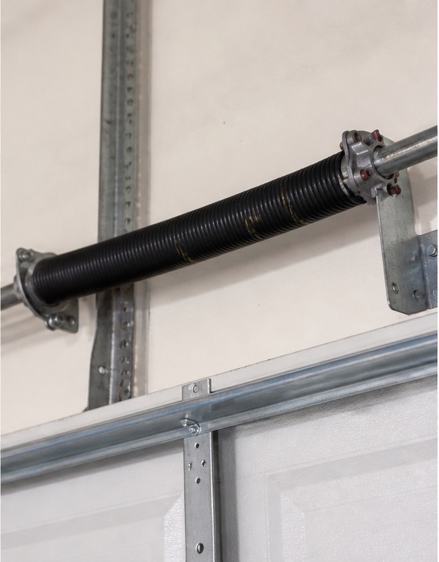 Closed residential garage door