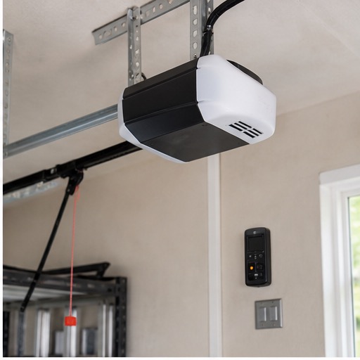 Garage door opener repair detail