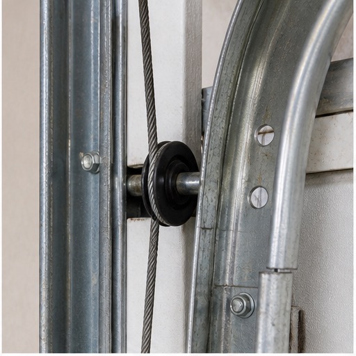 Closed residential garage door