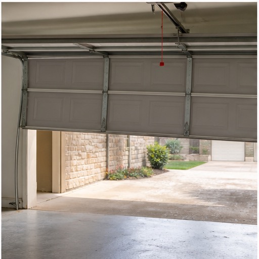 Closed residential garage door