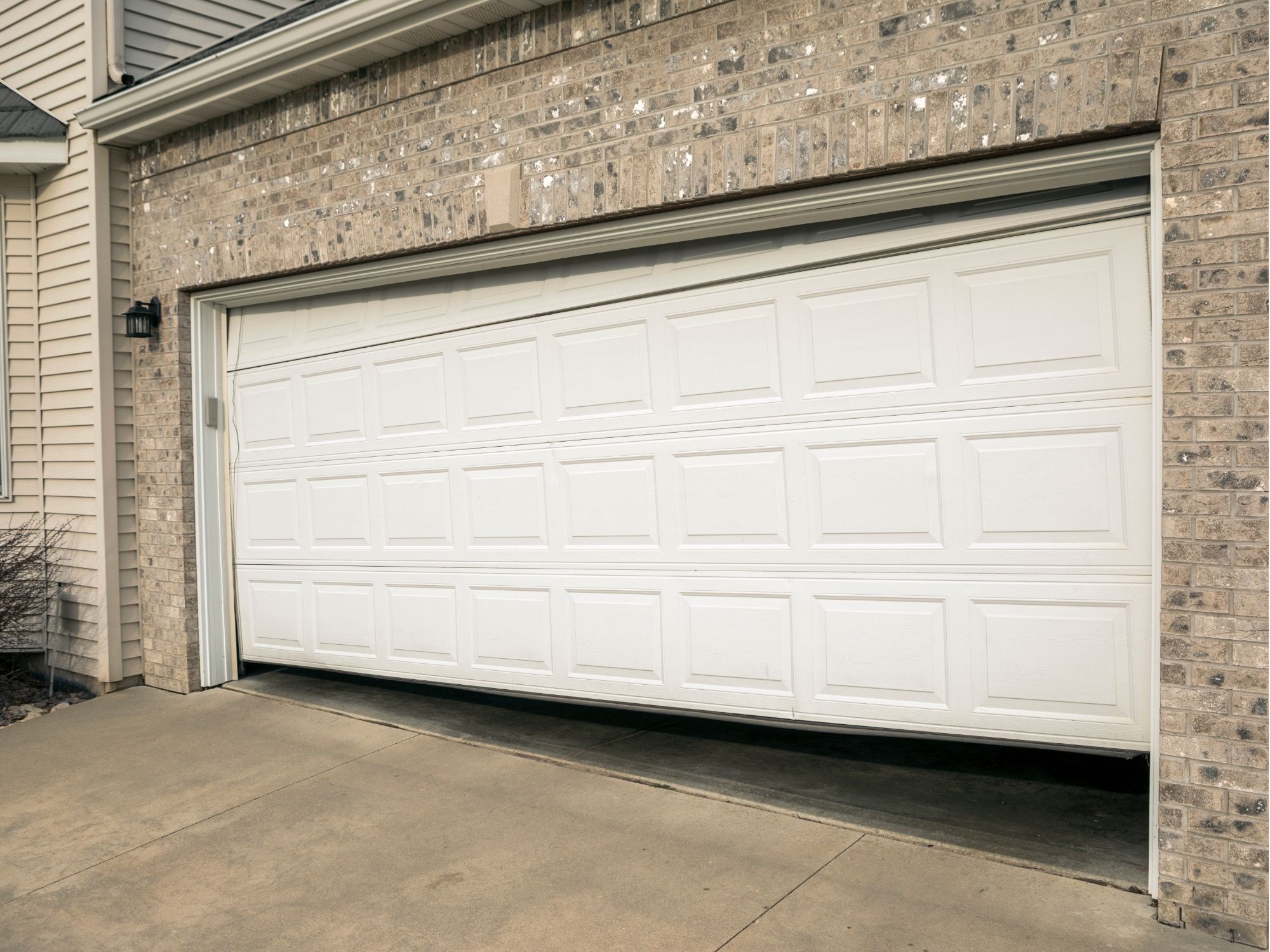 Garage door stuck open